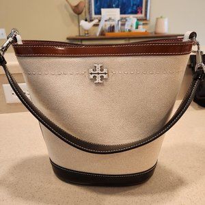 Tory Burch McGraw Canvas Bucket Bag